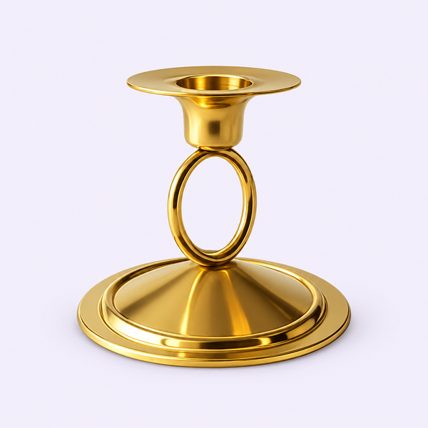Traditional gold aluminum Neshek candlestick